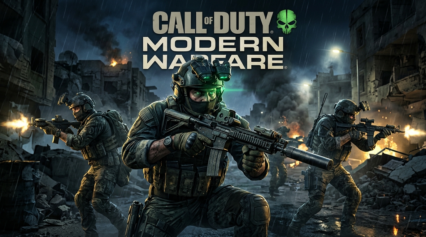 Call of Duty Modern Warfare 4 launch key art featuring tactical operators